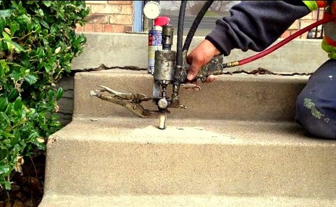 front porch lifting, staircase lifting, concrete lifting, polyurethane foam injection, polyurethane foam lifting